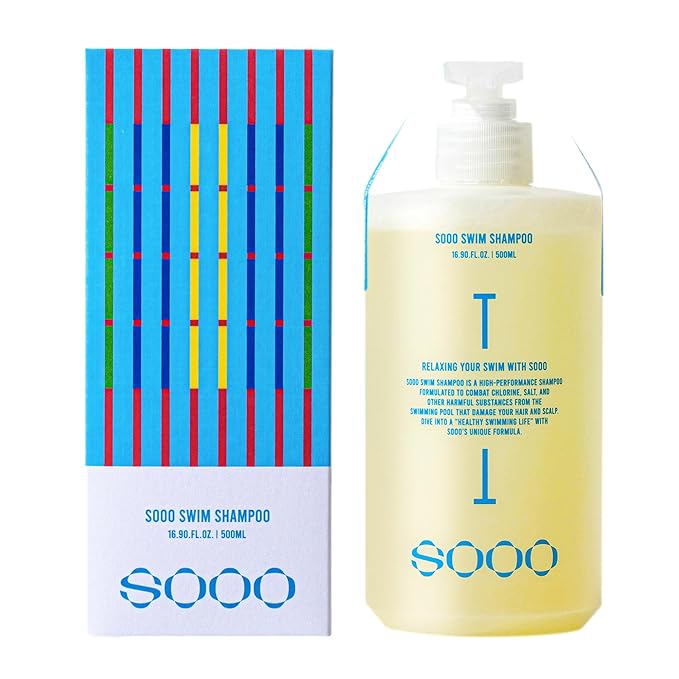 SOOO Swim Shampoo & Body Wash Set 16.9oz | 2-in-1 Chlorine Removal After-Swim Care for Swimmers | Hydrating & Moisturizing | Sulfate-Free, Paraben-Free, Silicone-Free | Korean Premium Swim Care