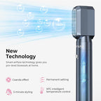 6 in 1 Hair Dryer Brush, Detachable Air Styler, 3 Heat Settings Blow Dryer Brush Frizz-Free Volumizing, Straightening, Curling ALCI Safety Plug for Travel & Home Styling (Blue)