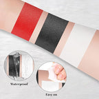 Black Red White Oil-Based Body Paint Palette, Waterproof Full Coverage SFX Makeup for Adult Halloween Cosplay Clown & Vampire Looks, Non-Toxic Face Paint for Theater Performance Costume Party