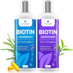 Hair Growth Biotin Shampoo and Conditioner - Deep Hydrating Conditioner for Dry Damaged Hair, Sulfate Free & Volumizing - 2 Pack, 8oz