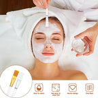 20 Pieces Facial Mask Brushes Facial Applicator Soft Makeup Mask Acid Brush Esthetician Cosmetic Brush for Mud Cream, Makeup Peel (White and Yellow)