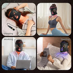 Red Light Therapy Mask for Face,USB C Rechargeable,Infrared Light Therapy Mask for Home Working Travel Yoga Sleep LED Silicone Mask