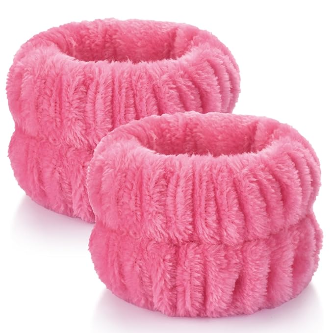 2pcs Wrist Bands for Washing Face Wash Wristbands Wrist Towels Arm Bands for Skincare Makeup Wrist Cuffs Spa Wrist Scrunchies