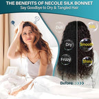 Silk Bonnet for Women 100% Mulberry Silk Sleep Cap 22 Momme Double Layer Hair Wrap for Curly Short Long Hair