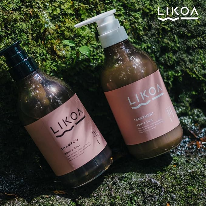 LIKOA, Moist and Chill Hydrating Treatment, Vegan, Halal, for Damaged and Frizzy Hair, Botanical Hair Care, Oriental Floral Scent, Made in Japan, 500g, 17.64oz