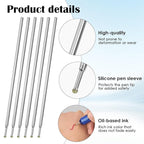 20pcs Tattoo Stencil Pen Refills, Fine Point Skin Marking Pen Tattoo Outline Microblading - Aluminum Alloy Core for Artists（RED)