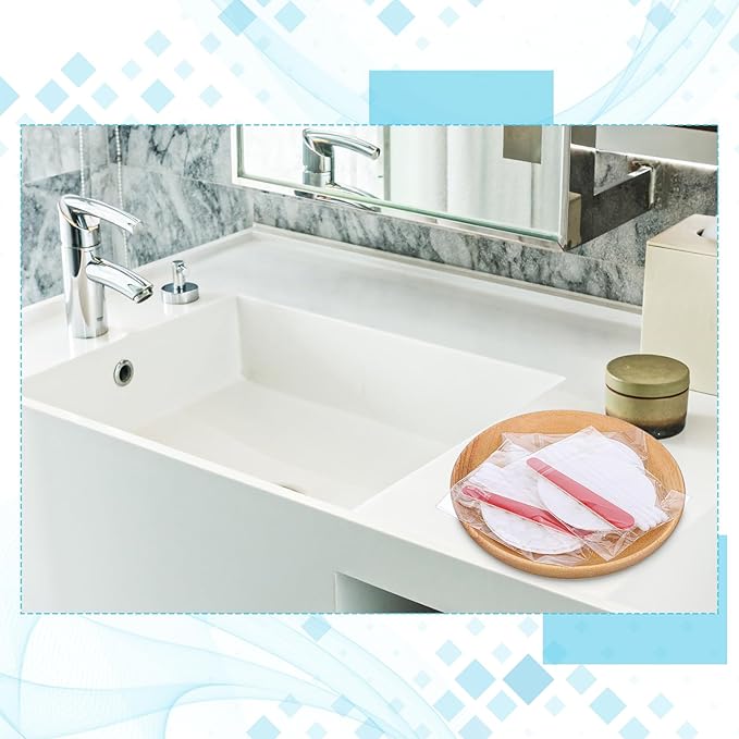 200 Pieces Hotel Vanity Kit Individually Wrapped Hotel Amenities Disposable Travel Size Hotels Hospitality Supplies, Each Includes 2 Cotton Pads 4 Cotton Swabs Nail File for Motels Makeup Toiletries