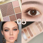 All-in-One Eyeshadow Palette, 7 Colors Eye Shadow Palette, Glitter, Matte, Shimmer Eyeshadows, Blush, Highlighter Contour Makeup Palettes, Highly Pigmented Waterproof Long Lasting. (Color 5)