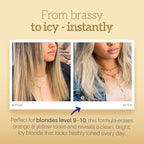 Robson Peluquero Blue Hair Gloss Toner for Blonde Hair, Platinum Blonde | Neutralize, Correct, Enhance Color & Hydrates| No Yellow Orange & Cooper Tones for Brassy Hair, Bleached, Highlights- 34 Fl.oz