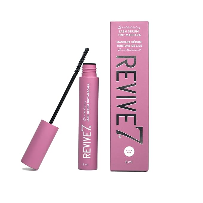 The Original Revive7 Lash Serum Tint Mascara - Lengthening, Tinted, Thickening Lash Serum Formula Eye Makeup Waterproof Mascara For Length & Volume Makes Lashes appear Longer and Thicker 6 ml (Black)