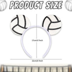 Game Day Fans Headbands for Women&Men, Glitter Ball Sports Hairbands, Sports Themed Hair Accessory, Team Party Favor