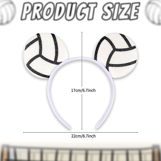 Game Day Fans Headbands for Women&Men, Glitter Ball Sports Hairbands, Sports Themed Hair Accessory, Team Party Favor