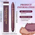 Shadow Liner 2in 1 Eyeliner Eyeshadow,Shadow Liner Duo Plum,2-in-1 Eye Makeup Eyeliner +Eyeshadow,Waterproof,Smooth,Easy to Color(Champagne+Purple)