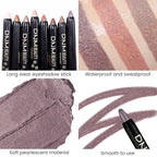 evpct Smoky Amethyst Shimmer Cream Eye Shadow Brightener Sticks Set for Eyes, Smoky Shimmery Matte Pencil Eye shadow Applicator Stick Pen Palette Makeup Waterproof sombras en crema para ojos 24#