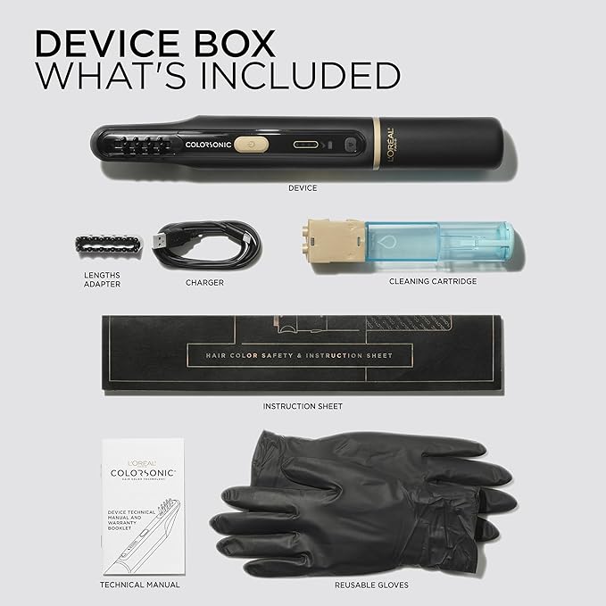 L'Oreal Paris Colorsonic Permanent Hair Dye Coloring Device for Root Touch Up, All Over Color, and Gray Coverage, Mistake-Free Application (Hair Color Cartridge Sold Separately)