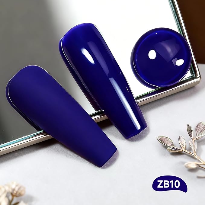 18ml Blue Nail Polish Large Volume Quick Dry Dark Blue Nail Polish, Long Lasting Shine, Fingernail Toenail Nail Art DIY Home Travel Nail Art Gift