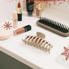 TOCESS Hair Claw Clips for Women - Large 8PK Neutral Matte Jumbo Square Hair Clips for Thick, Thin, Long, Short, Curly Hair Girls, Big Jaw Clip Set for Daily Use (Cream Beige)