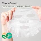 SUN & GLOW VEGAN MINERAL MASK with Pearl Extract Yuzu and Eucalyptus Using Mineral-Rich Deep Sea Water Korean Home Skincare Mask (0.88oz 25g 5Packs)