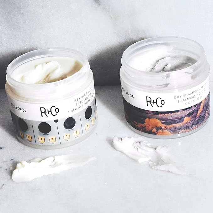 R+Co Control Flexible Paste | Strong Hold + Natural Finish | Vegan + Cruelty-Free | 2.2 Oz (Pack of 2)
