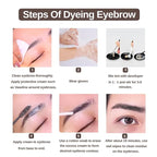 2-In-1 Eyelash & Eyebrow Color Kit, Professional Lash & Brow Color Kit, Eye Brow & Eye Lash Coloring Set DIY Hair Coloring for Salon Home Use 7ml (Black)