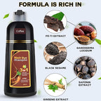 IIIMEIDU Hair Dye Shampoo 3 in 1 for Gray Hair, Herbal Ingredients Shampoo Hair Dye for Women Men, Grey Coverage 500ml 1