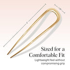 Kitsch French Hair Pins for Women – Elegant & Durable Metal Hair Fork for Updos, Chignon, Bun & Twist Hairstyles, Secure Hold All Day, Comfortable Fit | Ideal Gifts for Women- Gold, 1pc
