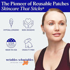 Wrinkles Schminkles Under Eye Patches - Rejuvenate Wrinkles with Medical Grade Silicone Reusable Anti-Wrinkle Patches for Under Eye Treatment, Banish Dark Circles (3 Pairs)