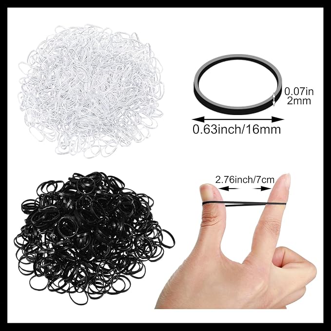 Rubber Bands for Hair, 1500 Pcs Elastic Hair Bands Baby Girl Hair Ties Mini Hair Rubber Bands with 4 Hair Styling Tools 10 Hair Clips Hair Accessories for Toddler Baby Girl Kids