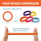 50PCS Multicolor Seamless Toddler Hair Cotton Seamless Ponytail Holders,No Damage Elastics Hair Bands for Thick Heavy &Curly Hair…