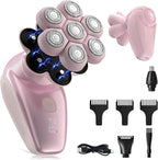 3-in-1 Electric Razor for Women, Painless Bikini Trimmer & Body Shaver, IPX7 Waterproof Wet/Dry, 120-Min Type-C Rechargeable, Gentle & Smooth Pink Shaver, Ideal Holiday Gift for Her
