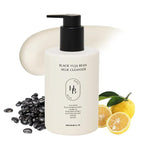 HEVEBLUE Black Yuja Bean Milk Cleanser - Sensitive Skin, Korean Skincare, Vegan, Hypoallergenic, Moisturizing, Hydrating, First Facial Cleansing, Cleansing Milk, K-Beauty, Gentle Face Wash