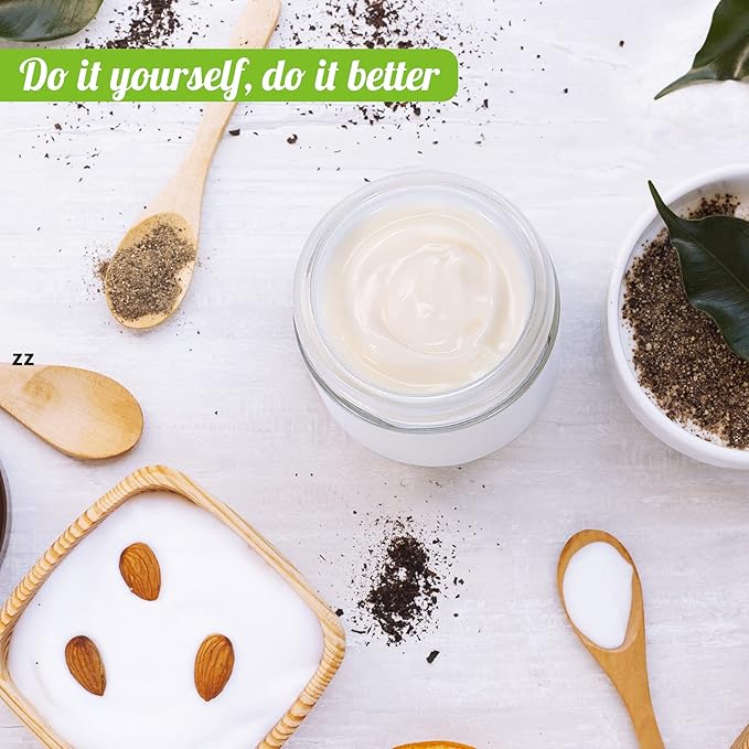 2oz Jars with Lids, HOA Kinh 30 Pack Clear Glass Jars Empty Cosmetic Containers Round Airtight Glass Jar with Inner Liners and black Lids for Storing Lotions, Powders, and Ointments