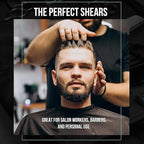 Suvorna 5.5" Hair Scissors Professional - Barbers Scissors for Hair Cutting - Sharp Razor Edge Hair Cutting Scissors to Cut Hair - Japanese 440C Stainless Steel Hair Shears for Women and Men