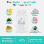 Hair Plus MD Hair Growth Supplement, 120 Capsules – Supports Hair Growth & Density – Dermatologist-Developed with Collagen & Vitamins – Gluten-Free, Toxin-Free, Non-GMO – 1 Month Supply