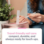 Bona Fide Beauty Czech Glass Nail File (Clear Color) - Crystal Fingernail File for Natural Nails with Clear Hardcase, Gifts for Women