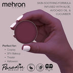 Mehron Makeup Paradise Makeup AQ Refill Size | Stage & Screen, Face & Body Painting, Beauty, Cosplay, Halloween | Water Activated Face Paint, Body Paint .25 oz (7 ml) (WILD ORCHID)