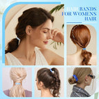 Hair Ties No Damage - 10PCS Ponytail Holders - Elastic Hair Ties for Thick Hair - Braided Hair Bands for Women Girls's Hair (21.Blue Sky2)