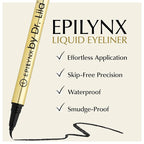 EPILYNX Liquid Eyeliner - Hypoallergenic Eyeliner with Fine Brush Tip, Long-Lasting Waterproof Eye Liner - Cruelty-Free, Vegan, Hypoallergenic, Gluten-Free, Smooth Liquid Eye Liner, Shimmer Black 2mL