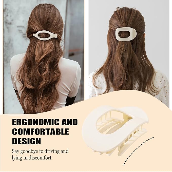 8 Piece French Flat Hair Clips for Women – Matte No-Slip duckbill Claw Barrettes for Thick & Thin Hair, Side Slide Volume Clips for Girls