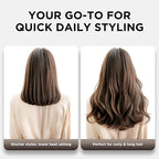 Aima Beauty Blow Dryer Brush - Ionic Ceramic Hot Air Brush for Frizz-Free Straightening & Voluminous Blowout, 2.3‘’/ 60mm Oval Barrel with Nylon Bristles, 360 Surrounded Vent, 3 Heat Settings, White