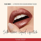 Runway Rogue Silk Glam Liquid Lipstick, Long Wear Frosted Rich Golden-Bronze Lipstick, ‘Film Noir’