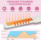 USB Hair Straightener Irons | 2-in-1 Curling Wand & Titanium Flat Iron Professional Hair Straightener and Curler,Rechargeable Portable Hair Straightening Iron