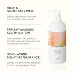 Korean Body Wash with Hyaluronic Acid & Aloe – Hydrating Moisturizing Cleanser for All Skin – Infused with Natural Extracts – Paraben & Silicone-Free – Sweet Fresh Pear, 500ml / 16.9 fl oz