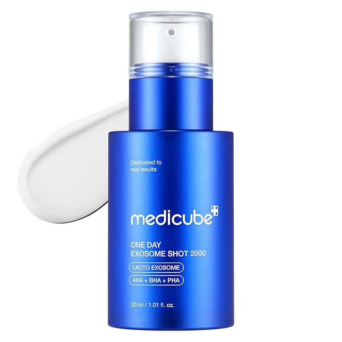 medicube Zero Exosome Shot 2,000 PPM Spicule Facial Serum | Liquid Skin Booster Serum | Exosome, AHA+BHA+PHA | Pore Care, Dead Skin Cells, Skin Texture | Korean Skin Care 1.01 fl.oz