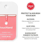 Touchland JUICY ESCAPE Body and Hand Mist Essentials (Lush Tropicale Body & Hair Fragrance Mist, 2 FL. OZ. + Wild Watermelon Hydrating Hand Sanitizer Spray 1FL.OZ.), Travel Size Set