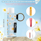WK IEASON - Lip Balm Holder Keychain Clip On Lipstick Sleeve Lip Gloss Sleeve Holder Keychain (Leox3)