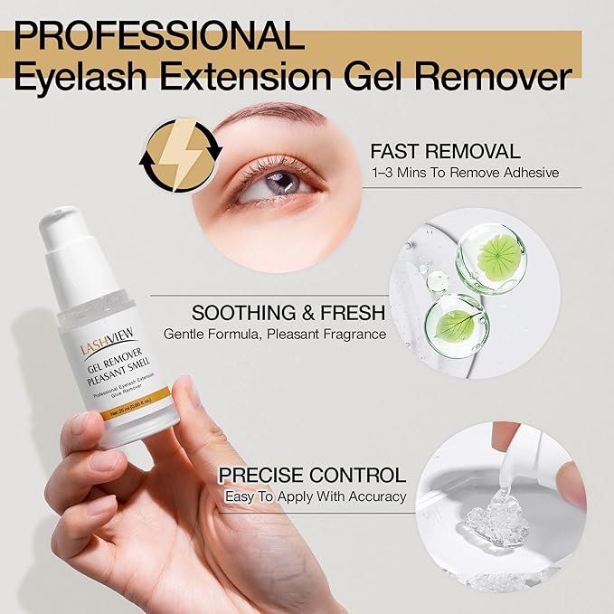 LASHVIEW Sensitive Lash Remover for Lash Extensions - Clear Eyelash Extension Remover Gel 25ml