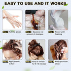 IIIMEIDU Hair Dye Shampoo 3 in 1 for Gray, Black Hair, Herbal Ingredients for Women Men, Grey Coverage 500ml (Chestnut)