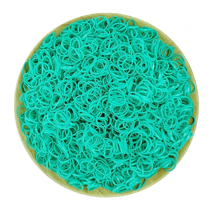 3200 Pcs Elastic Rubber Bands Small Hair Ties Hair Rubber Mini Hair Bands Hair Elastics Tiny Soft Holder Ponytails for Girls (Spring Green)