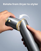 Easywave 5 in 1 Multi Hair Styler Dryer Brush: 110,000 RPM High-Speed, Flexible Air Styling & Drying System, Professional Negative Ionic Hot Air Brush Set for Fast Drying, Curling Volumizing